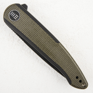 Нож WE Knife Smooth Sentinel, 20CV, Titanium Black/Micarta Green - складной туристические ножи из стали Нож WE Knife Smooth Sentinel, 20CV, Titanium Black/Micarta Green - складной туристические ножи из стали